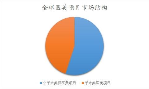 全球醫(yī)美項目市場結(jié)構(gòu) 全球醫(yī)美項目市場結(jié)構(gòu)