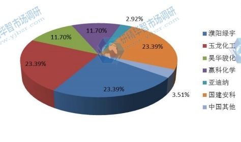 中國(guó)2015年主要企業(yè)三聚氰胺泡沫產(chǎn)能市場(chǎng)份額 中國(guó)2015年主要企業(yè)三聚氰胺泡沫產(chǎn)能市場(chǎng)份額